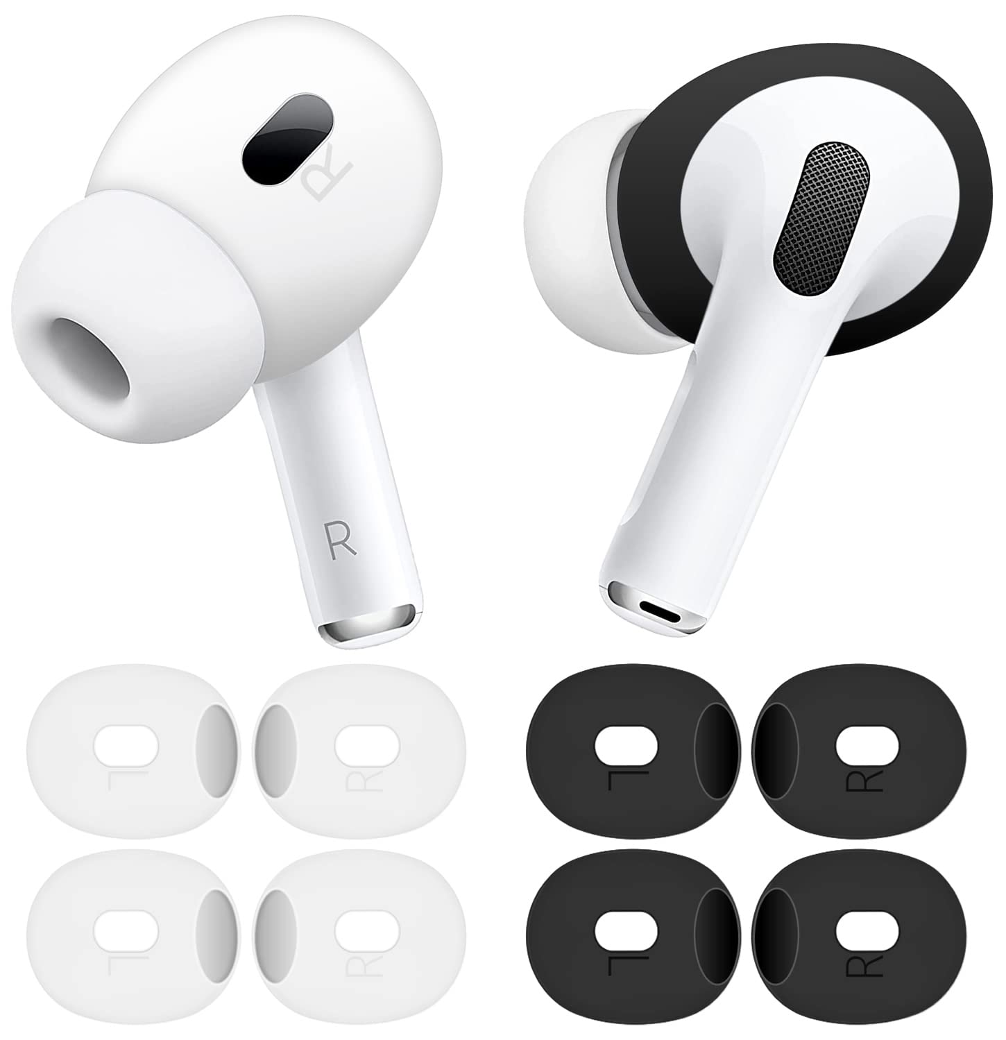 Fit in Case ] Ultra Thin Compatible with AirPods Pro 2 Ear Tips