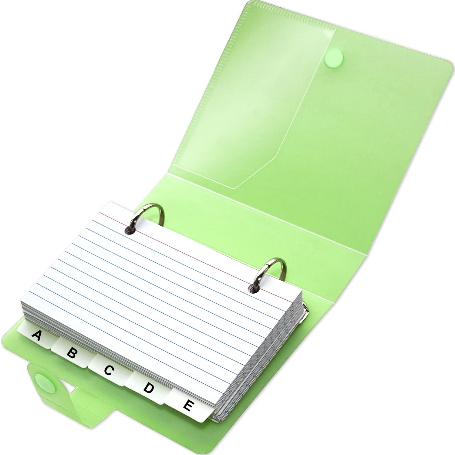 3x5 card binder 3x5 Lined Index Cards with Ring Binder Holder and Dividers, 100 Ruled Cards