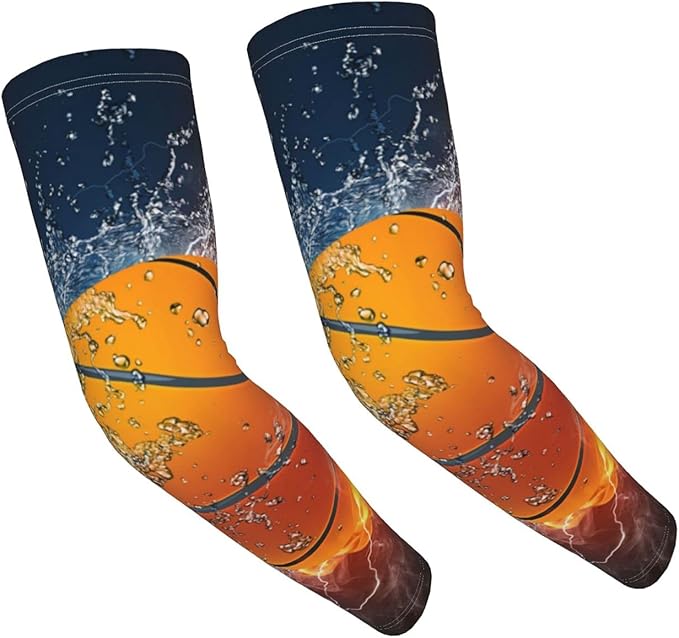 Fire Basketball Kids Arm Cooling Sleeves For Basketball Sports