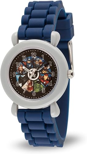 Marvel Reloj Capitán América para niños de 3 a 7 años, con esfera de superhéroe de fácil lectura, idea de regalo para los fanáticos y coleccionistas
