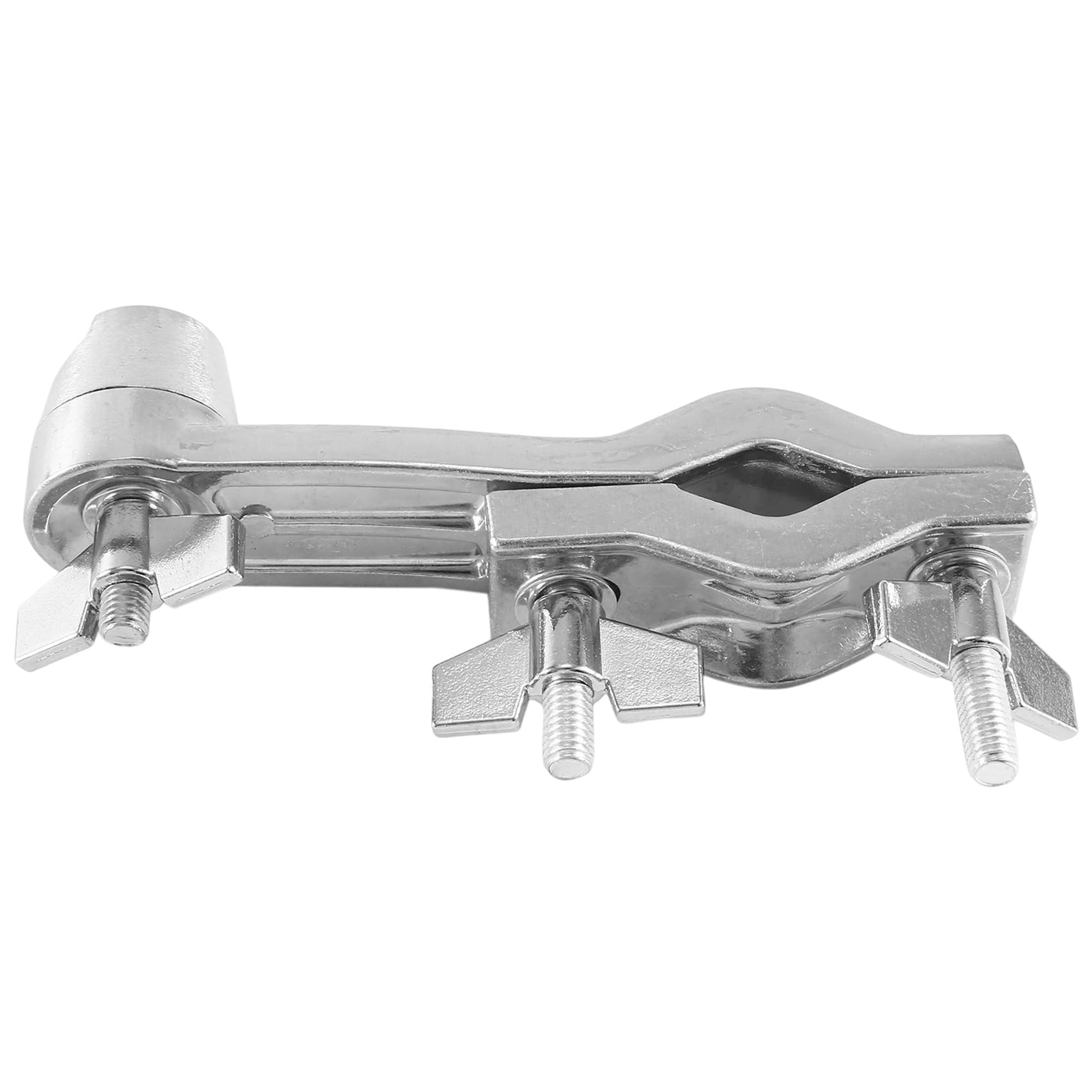 1 Stück Cowbell Halter Cowbell Extension Clip Silber Metall Cowbell Retainer Lock gebogene Trommel Verbindungsstangen
