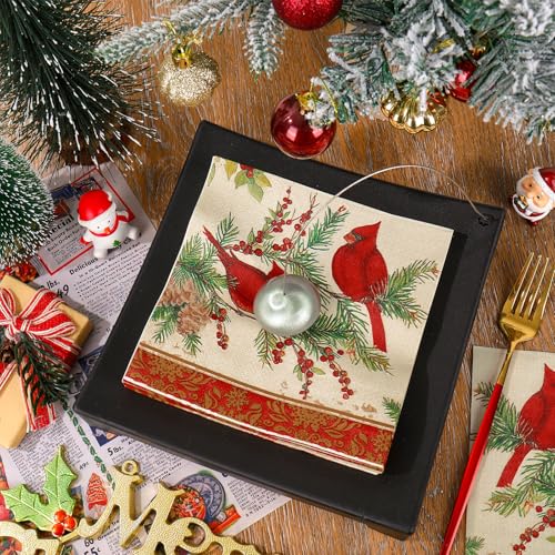 Servilletas de papel desechables de Navidad para decoración de mesas de fiesta 4
