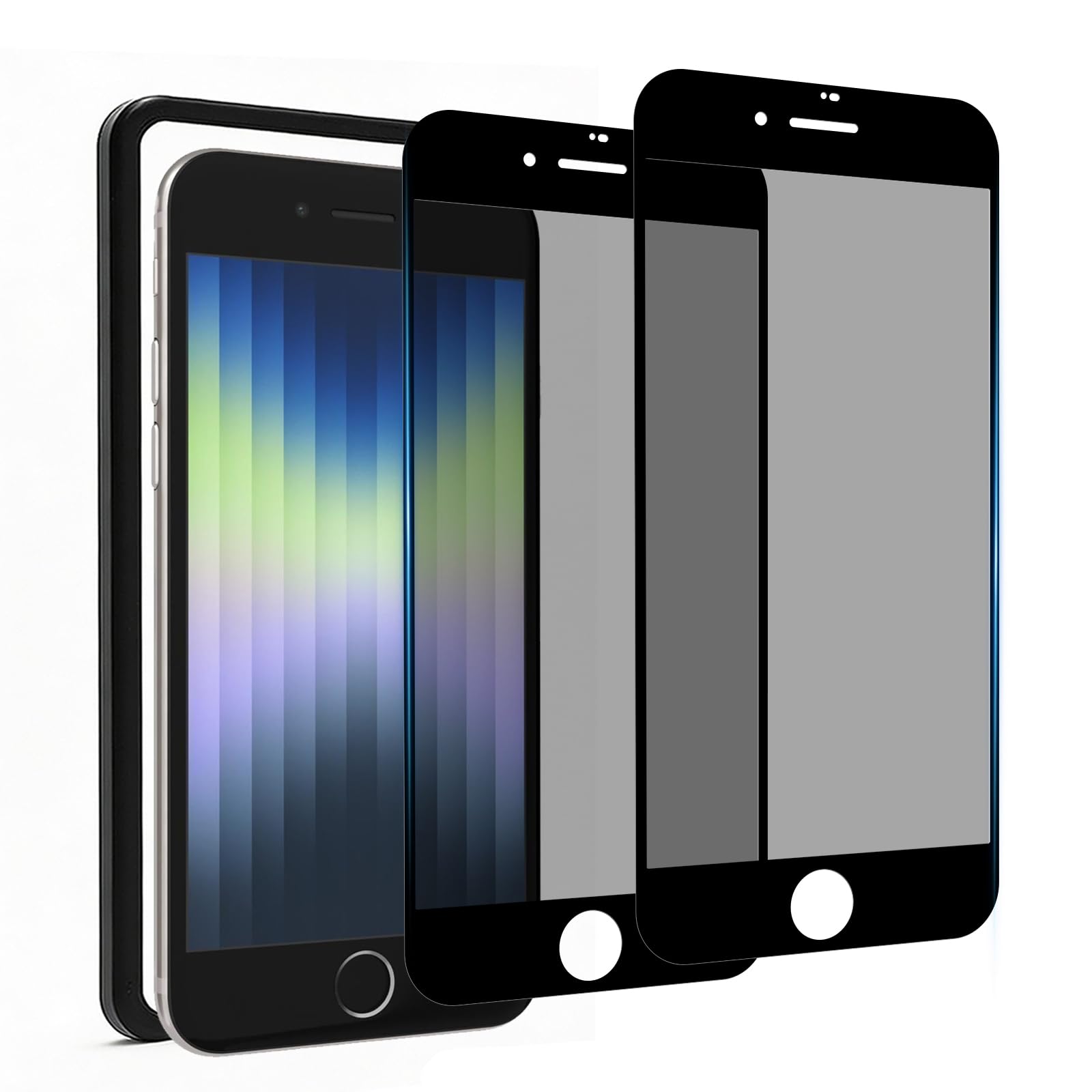 【2枚セット】 iPhone SE2 用/iPhone SE3 用 覗き見防止…