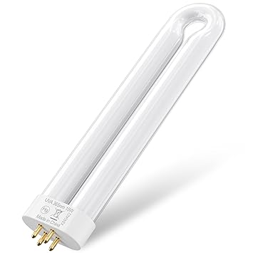 Klahaite Replacement Light Bulb Bug Zapper 15W Bug Light Bulbs for K15, X3,T6, T8, T9 Bug Zapper Outdoor 4-Pin Base U Shaped Twin Tube Bulb for Outdoor Mosquito Zapper