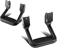 AutoDynasty Universal Aluminum Side Steps for Trucks & SUVs - Black Coated Nerf Bars, 350lb Capacity, Easy Install Set of 2