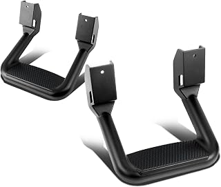 AutoDynasty Universal Aluminum Side Steps for Trucks & SUVs - Black Coated Nerf Bars, 350lb Capacity, Easy Install Set of 2