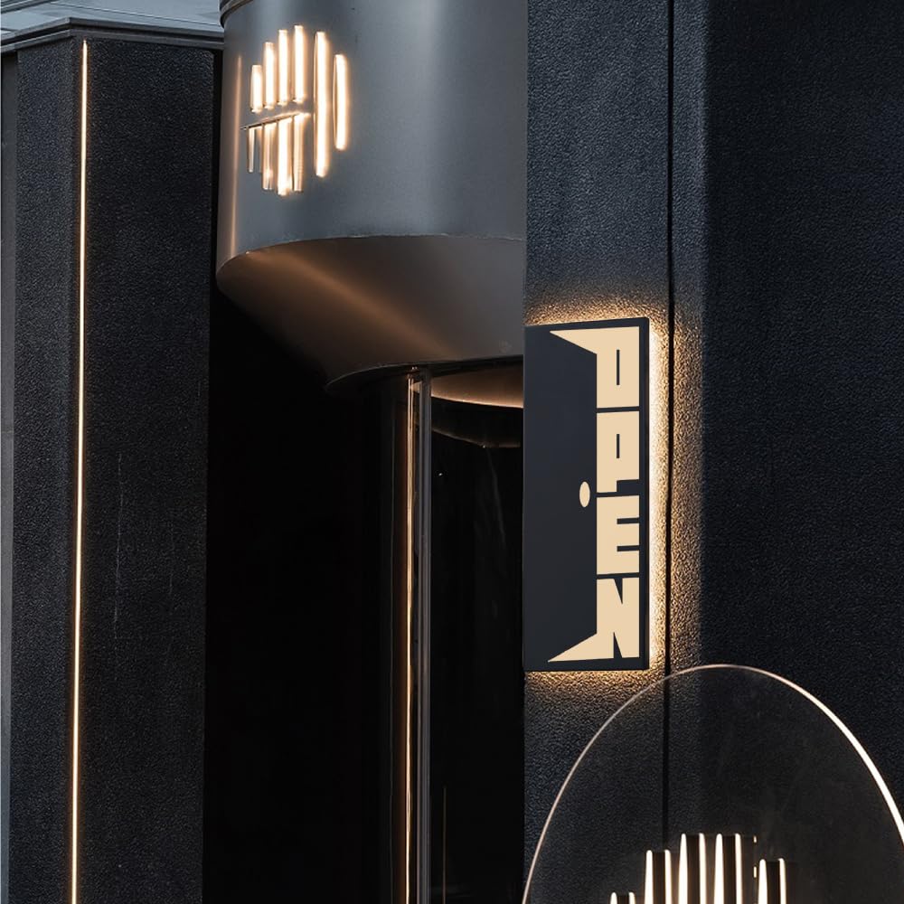 Amazon | Aucler 看板 ステンレス板 電飾看板 ledパネル ネオン看板