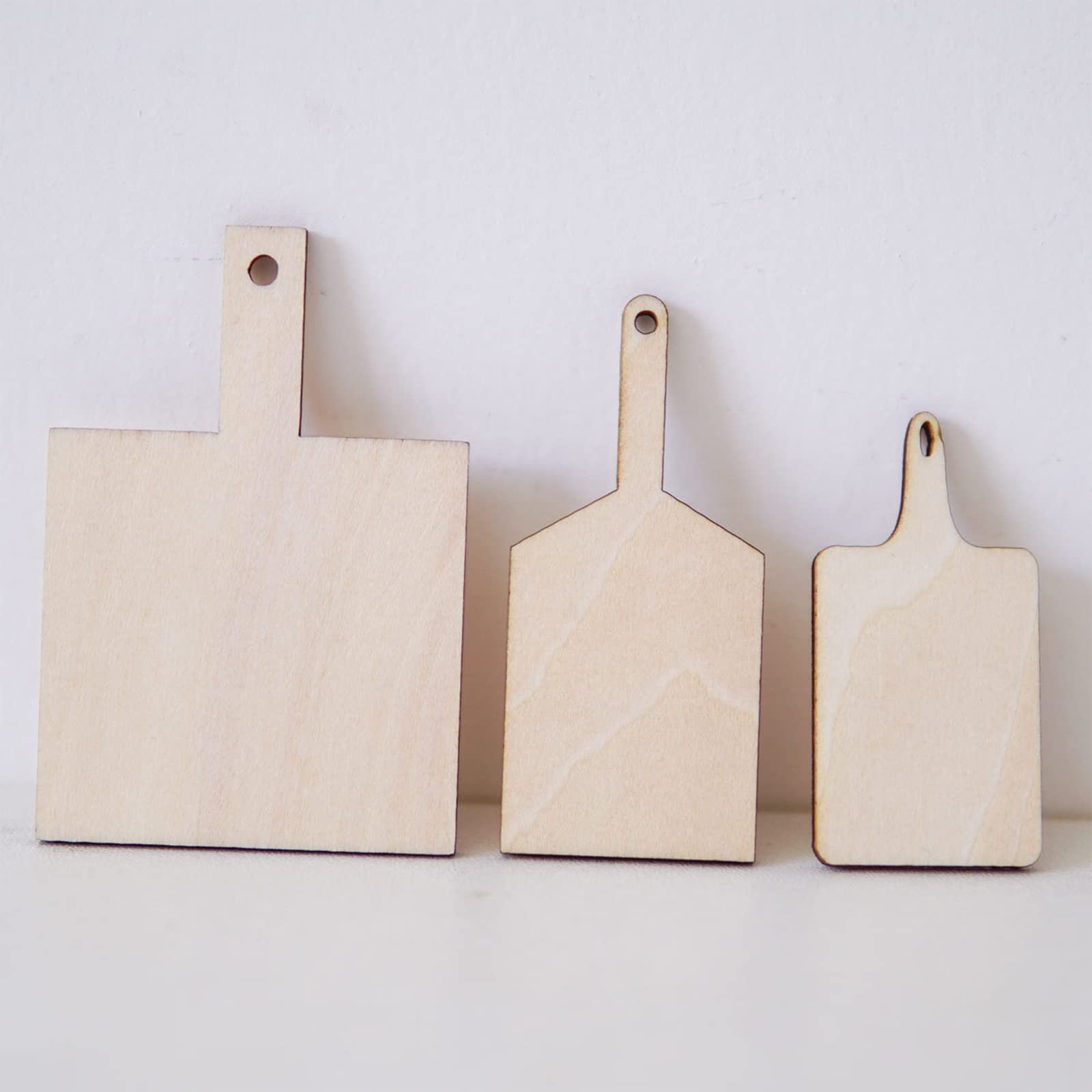 50 Mini-Schneidebretter Aus Holz Mit Griff – Unlackiert, 24,9 X 8,9 Cm – Zum Basteln, Dekorieren Oder Als Servierbrett