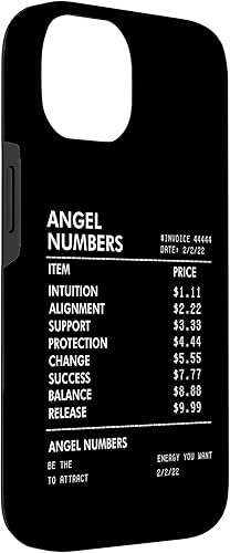 Miniatura 6 de iPhone 14 Pro Angel Numbers Recibo 111 222 333 444 Estuche de numerología espiritual
