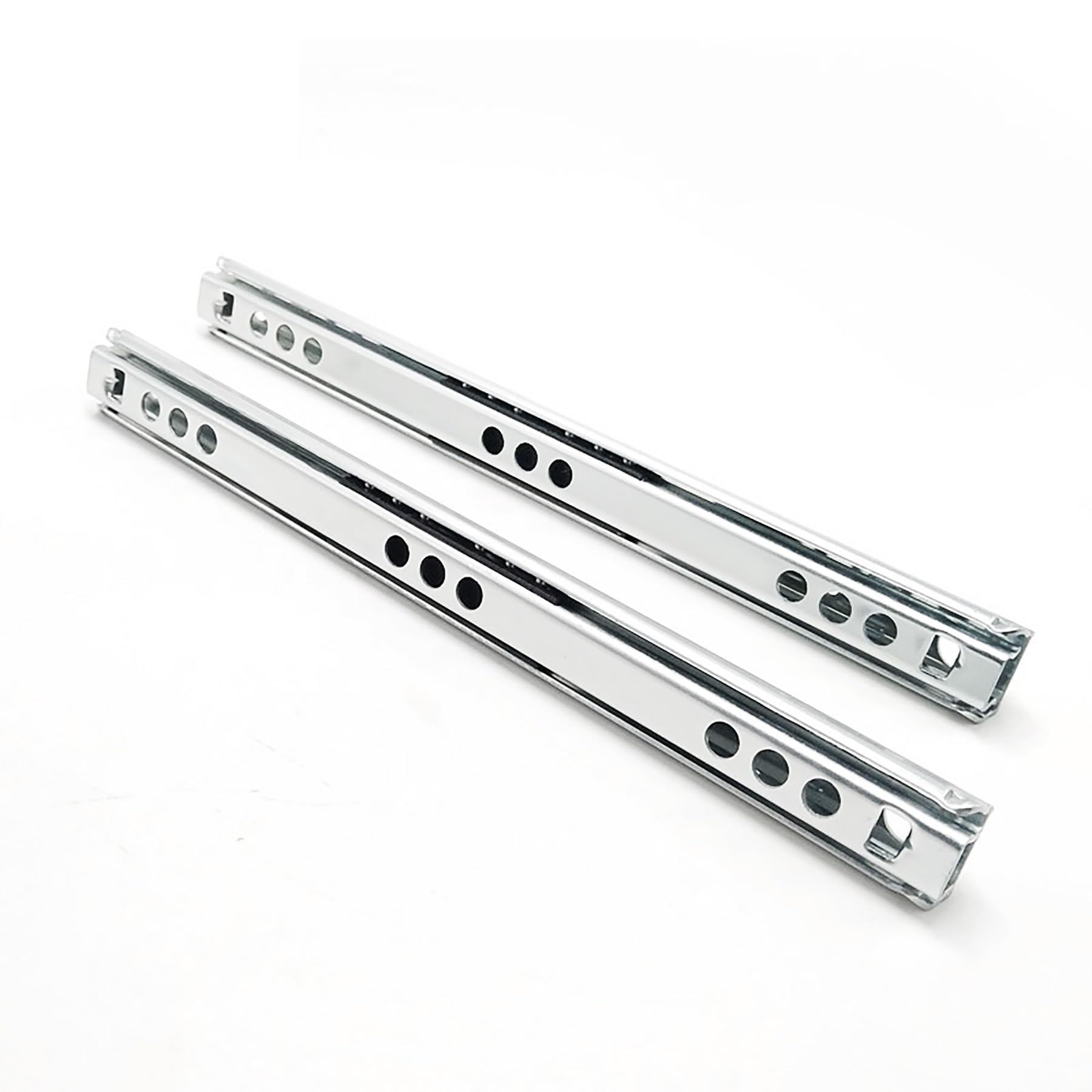 LEPEVNEY 8.4 Inch Drawer Slides Runners Metal Ball Bearing Drawer Runner Draw Depth for Replacement Two Way Drawing Slide Track Rail 17mm Wide x 214mm Length 1 Pair (0.7" Wide)
