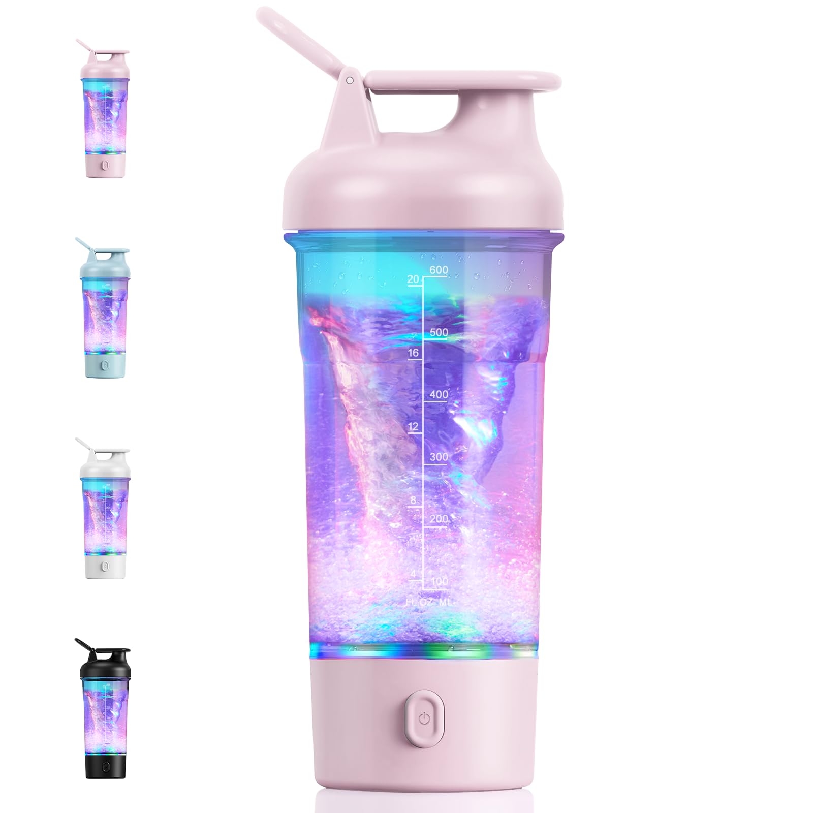 Shaker electrique 750ml SOARFLY - Finis les grumeaux de proteine avec ce melangeur USB Rose