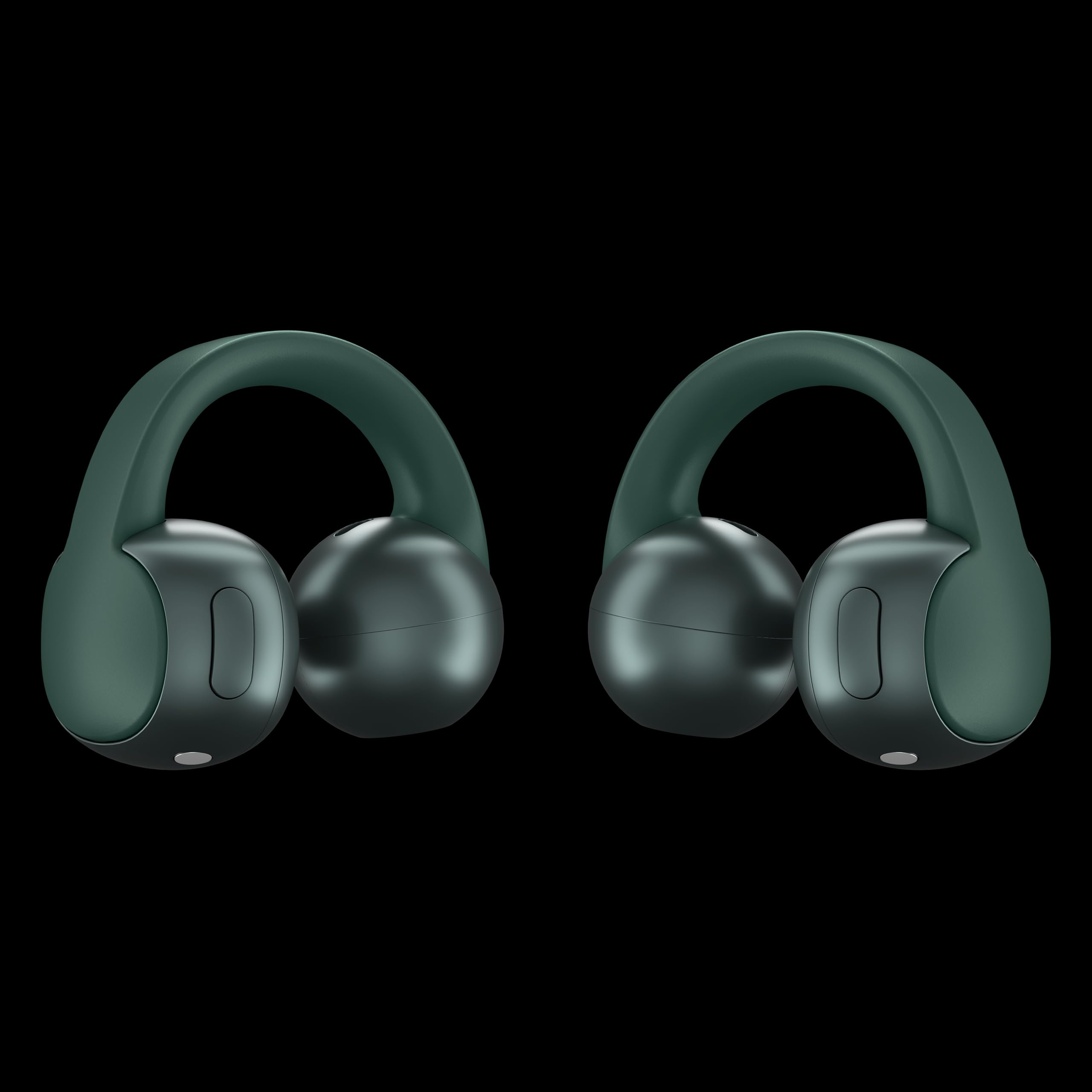 Zestawy słuchawkowe Moto Buds Loop Color Pantone Trekking Green, Open-Ear Design, Integracja ze smartfonami, Sound by Bose, zaawansowany mikrofon, wodoodporna konstrukcja, długa żywotność baterii