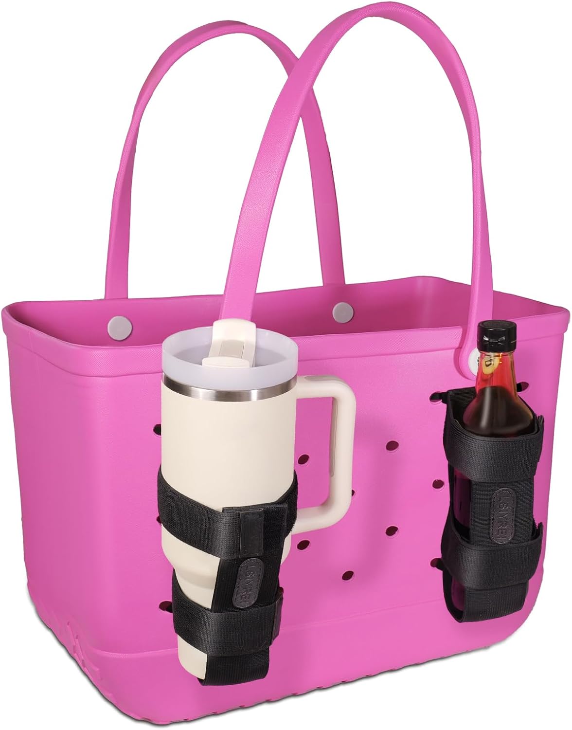 2 Pack Bogg Bag Cup Holder for Stanley, Large Drink Holder Compatible with All Bogg Bag, Adjustable Cup Holder Accessories Fits for 16oz to 40oz Cups, Black