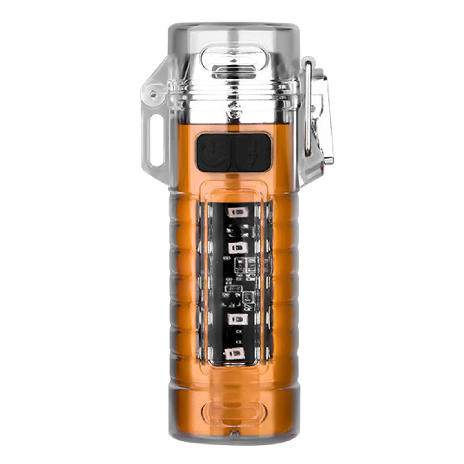 Wizoowip Orange Torches Led Super Bright, Rechargeable Battery Powered Tactical Torch, Powerful Flashlight Torch For Camping, Dog Walking, Emergency (Orange)