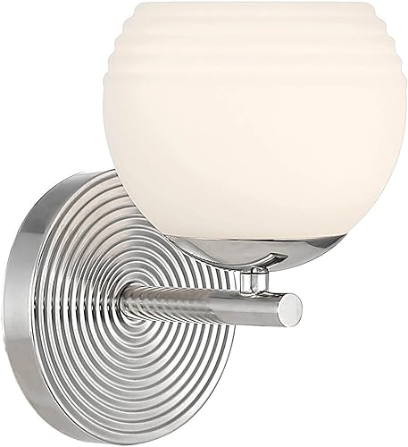 Miniatura 3 de DESIGNERS FOUNTAIN Moon Breeze - Aplique de pared de 1 luz, níquel pulido, D251H-WS-PN