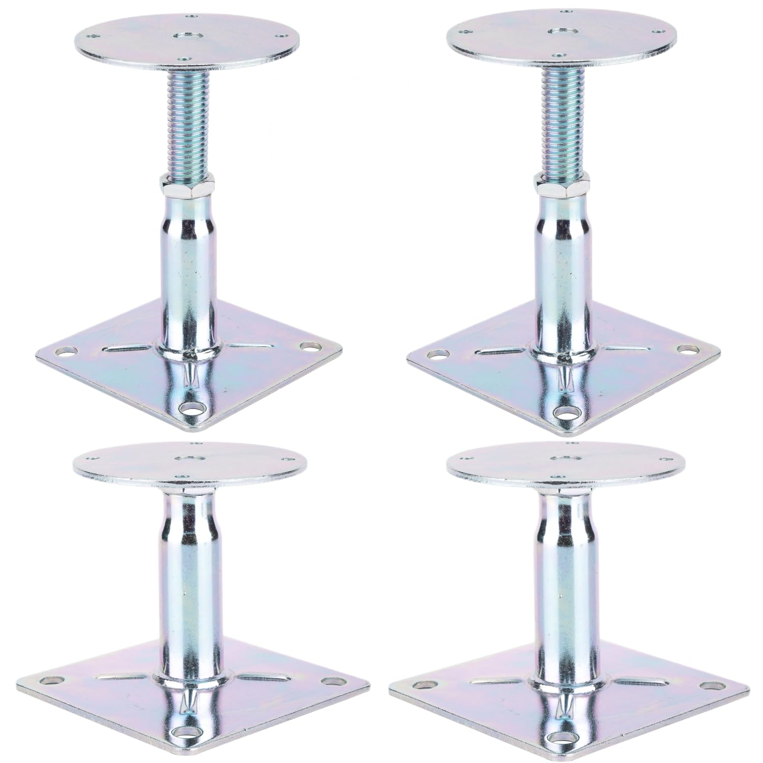4 Pack Adjustable 3" to 6" Mini Screw Jack for Floor, Post, Joist, RV, House Leveling