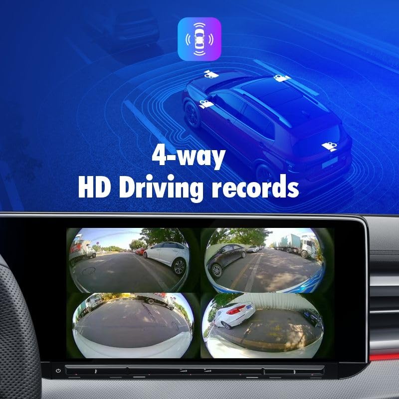 Image of 360 Car Camera System | AHD 720P /1080P Panoramic View | Night Vision | Compatible with All Android Screens | Universal Fit for All Cars | 1-Year Warranty