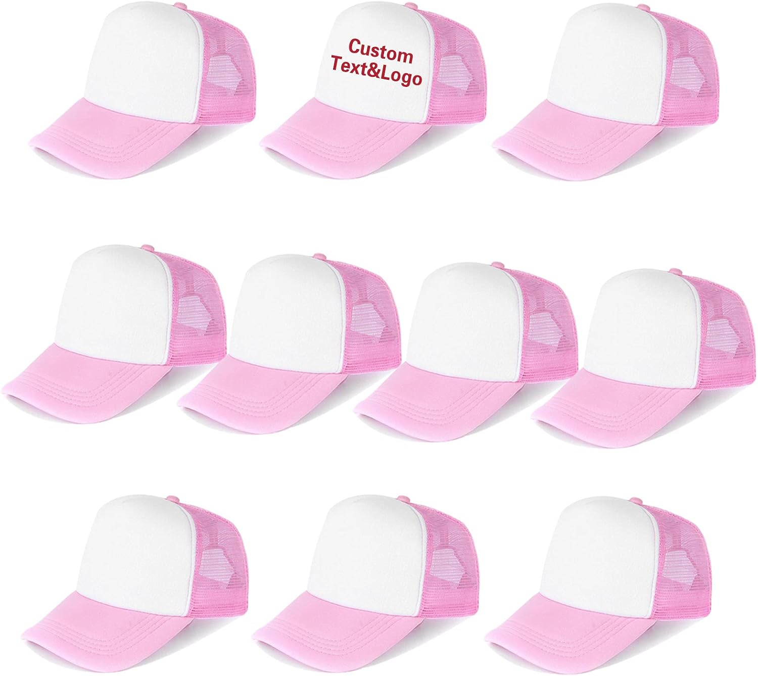 Ultrafun 10 Pack Trucker Hat Mesh Sublimation Blank Hats Adjustable Baseball Caps Hats for Men Women