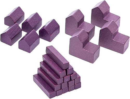 Settlers of Catan - Piezas de repuesto compatibles con juego de mesa, color morado metálico