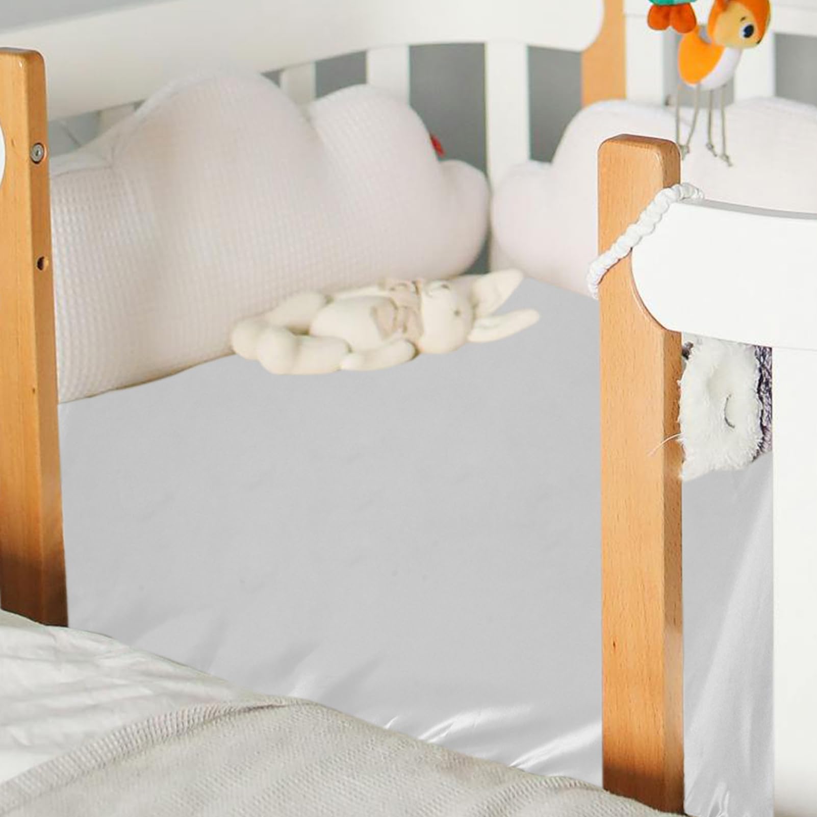BESPORTBLE Lot de 2 Draps de Matelas en Microfibre Respirante pour Berceau, Housse Fine et Polyvalente Adaptée la Chambre du Bébé