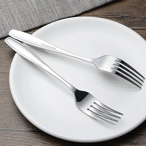 Miniatura 6 de Pekky Juego de 12 tenedores de acero inoxidable, 7.8 pulgadas