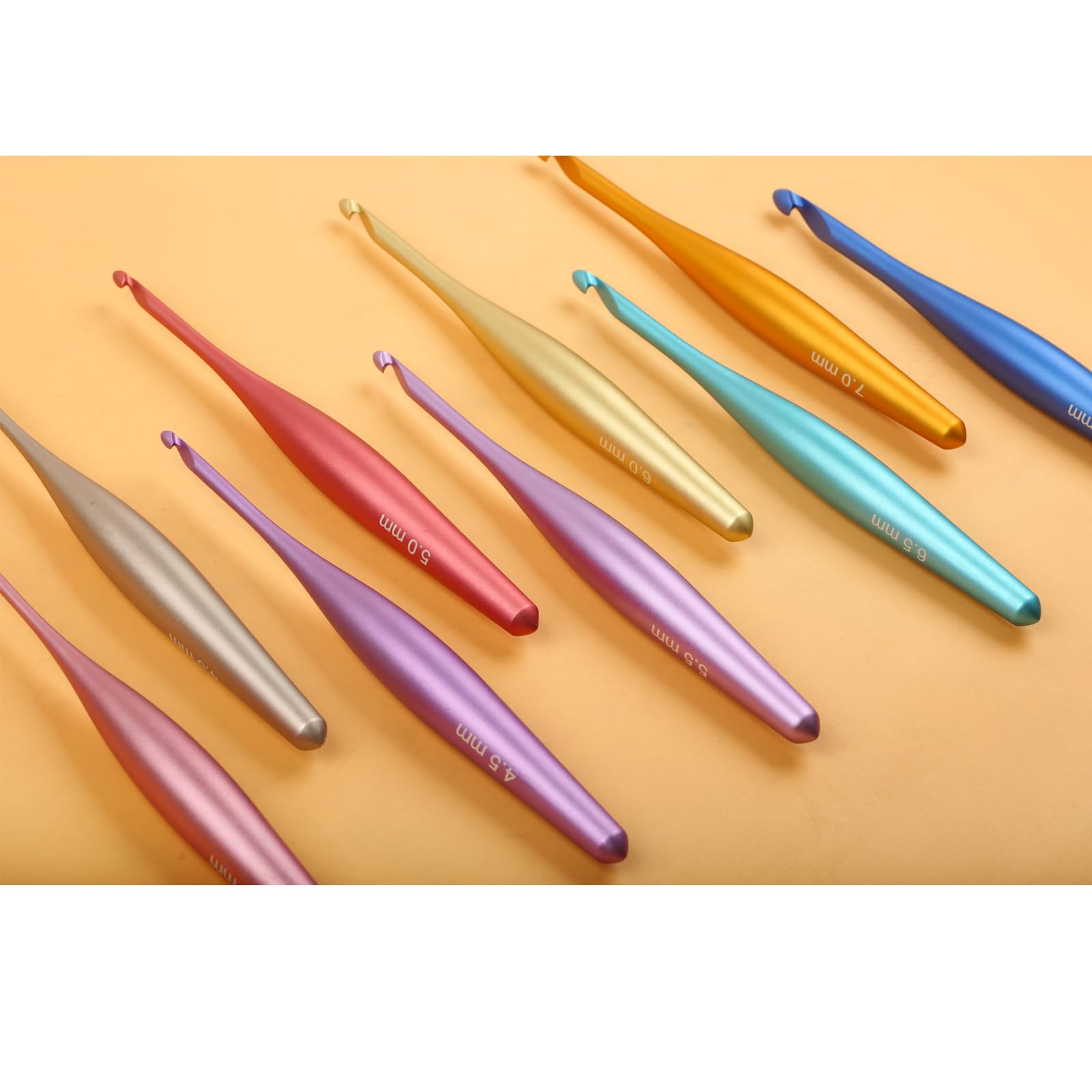 Svartur Ergonomic Crochet Hooks Set – 9 Sizes (3.5mm–8mm
