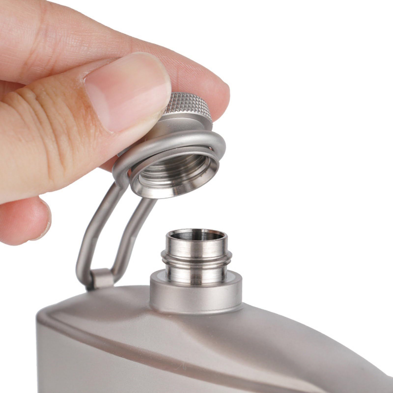 Flasque portable 260 ml/200 ml avec bouchons à vis pour le camping et les aventures en plein air