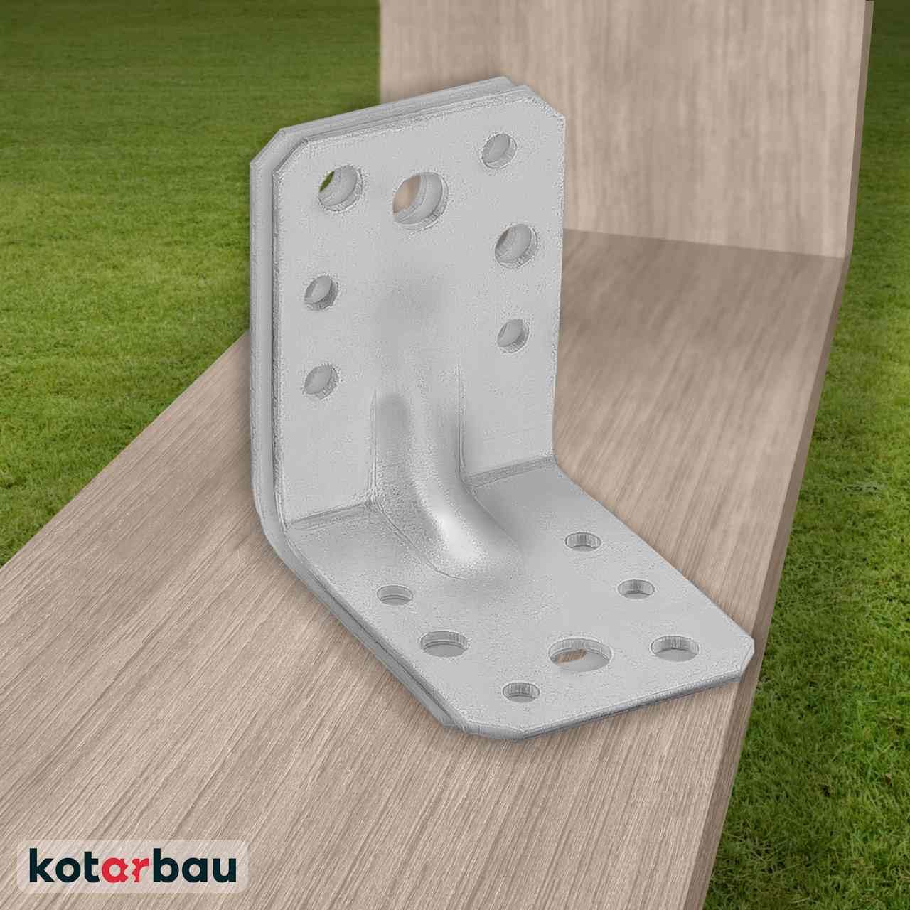 KOTARBAU® 50 Piezas Conectores En Ángulo - Acero Galvanizado - 60 x 60 x 45 mm - Plata - Escuadras Metálicas - 90 Grados - Escuadras Para Madera - Fácil Montaje - Resistente A La Corrosión