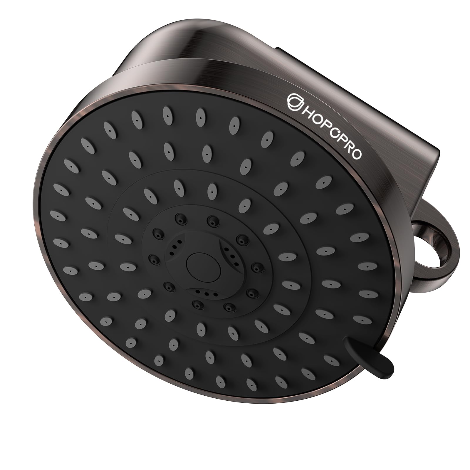 High Flow Filtered Shower Head, HOPOPRO 5 Modes High Pressure Fixed Showerhead with NSF Certified Filter Replacement Cartridge, Remove 99% Chlorine, Improves Skin Hair Condition (6 Inch ORB)