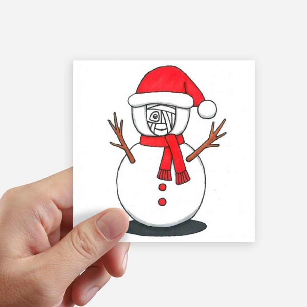 Stickers bonhomme de neige multicolores décoration ordinateur portable et carrosserie moto 8Pcs