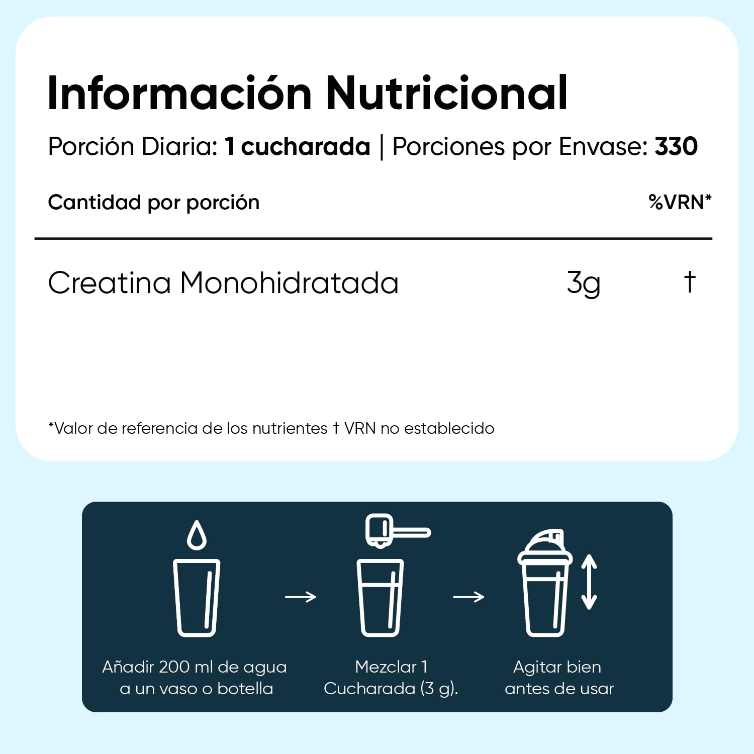 Creatina Monohidratada en Polvo 1kg/1000g para 330 Días - 100% Puro, Factor de Malla 200, 100% Monohidrato de Creatina Micronizada - Sin Sabor, Vegana, Sin Estearato de Magnesio, Cuchara Incluida - 4