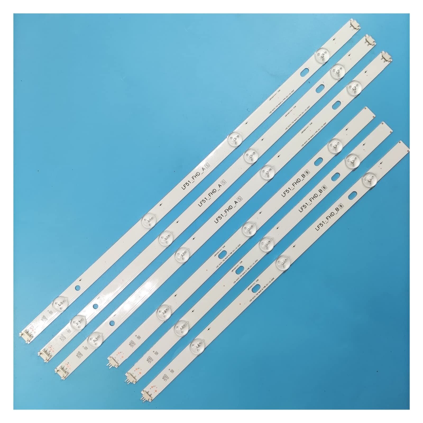 Pièces de Rechange TV- Breffe de rétroéclair LED 7 Lampe Compatible avec 4 3LH513V 43LJ594V 43UJ651V 43LH5100 LC430DUY (SH) (A3) 43LH51_FHD_A Taper HC430DUN-SLVX1-511X (Color : 2 Set)