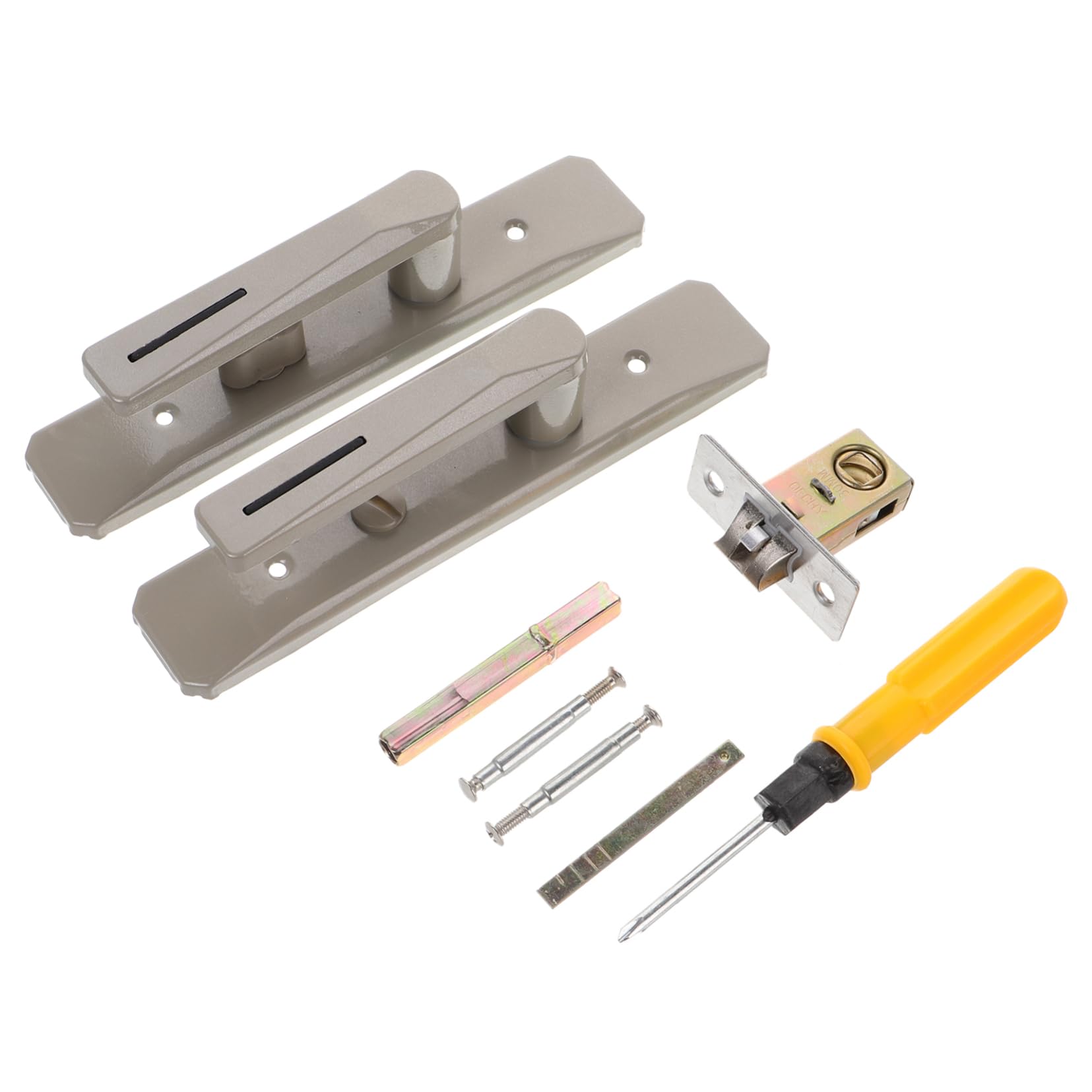 HOMSFOU Exterior Door Handle Lock Aluminum Alloy Lever Lock Bathroom Door Knob High Security for Home