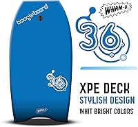Vista 4 de BoogieBoard - Bodyboard de 36 pulgadas, núcleo de Phuzion, cubierta XPE, parte inferior de HDPE, cola creciente, incluye correa para la muñeca