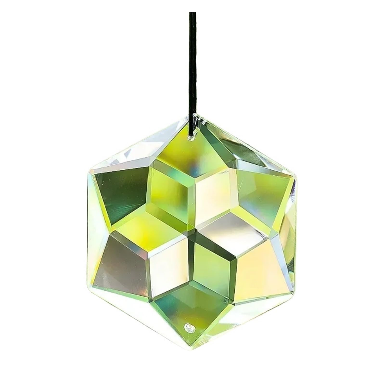Yupliodsx Clear Crystal Suncatcher Wind Chimes 5Pcs 68Mm Hexagon Snowflake Suncatcher Crystal Prism Hanging Sunlight Catcher Rainbow
