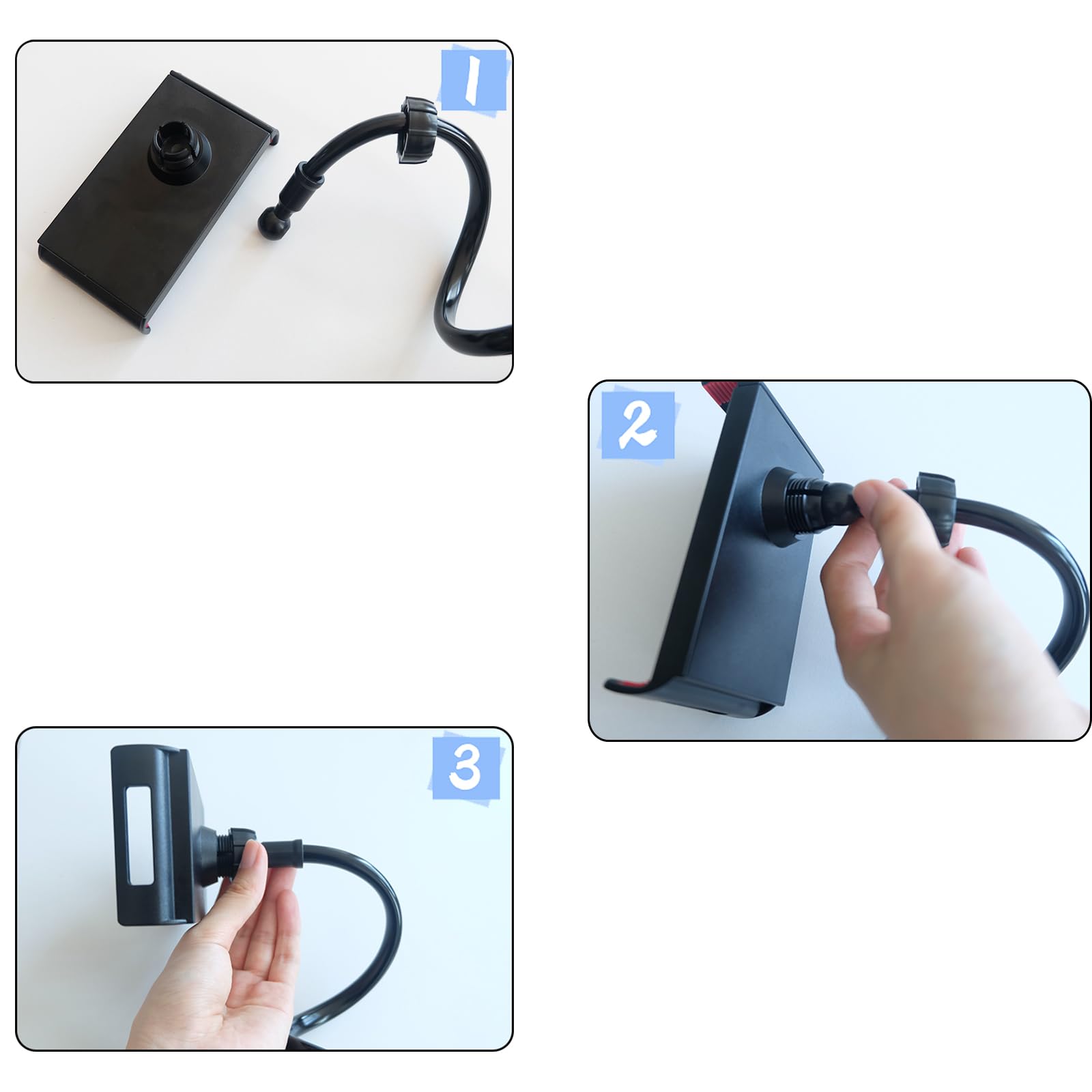 Support Bureau Téléphone Support Téléphone Flexible Col De Cygne | Pivot 360° | Pour Lit, Bureau, Voiture | 4-6,8" Rotation 360