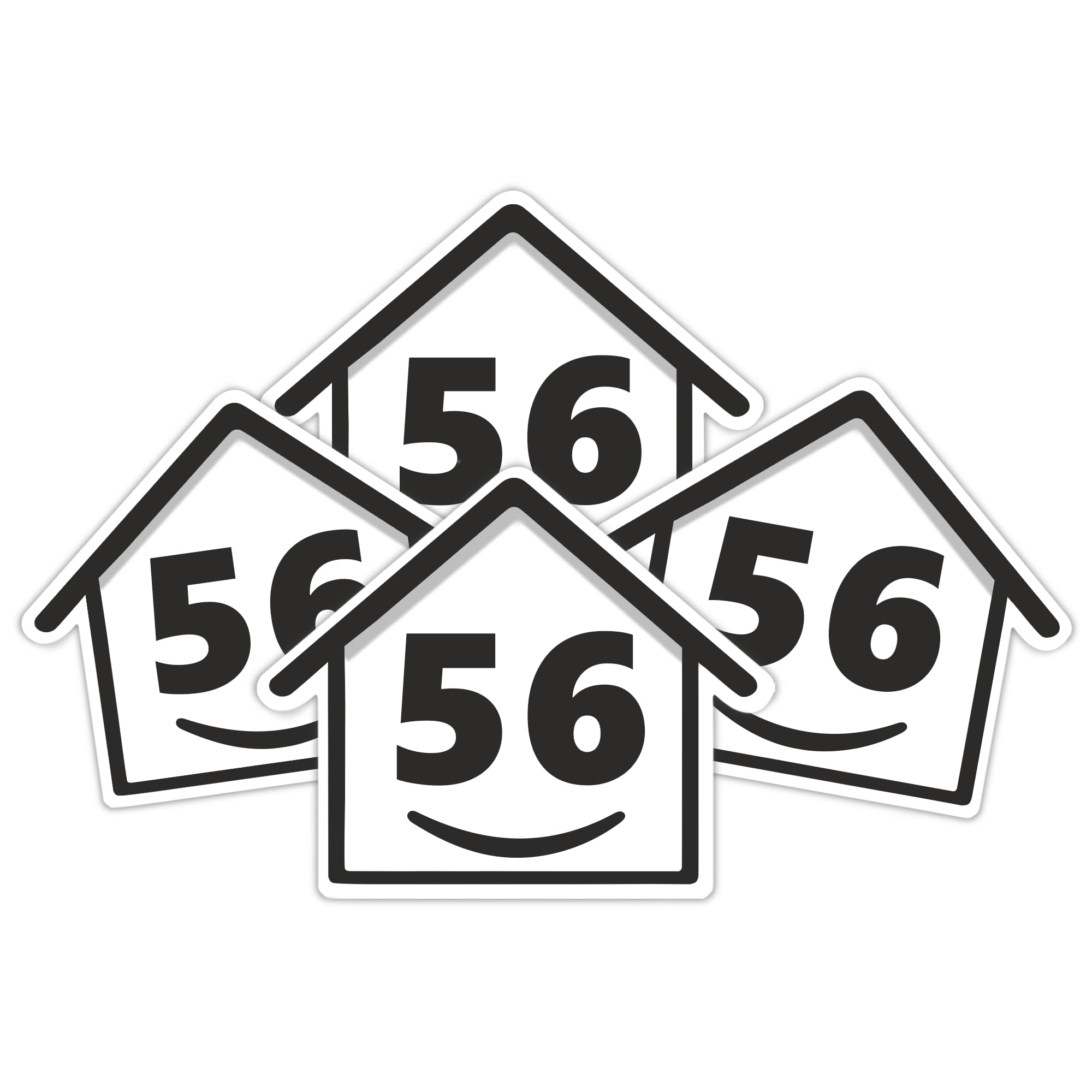 4 x Bin Numbers for Wheelie Bins, 1-99, 15cm ‘Happy House’ Design Dustbin Stickers, Easy Application Stick On Number Stickers - Weatherproof Self Adhesive Vinyl, Black (11) — view 32