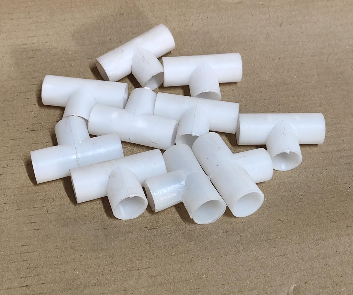 PVC Electrical TEE 25mm (10 Pcs) White Colour-image-2
