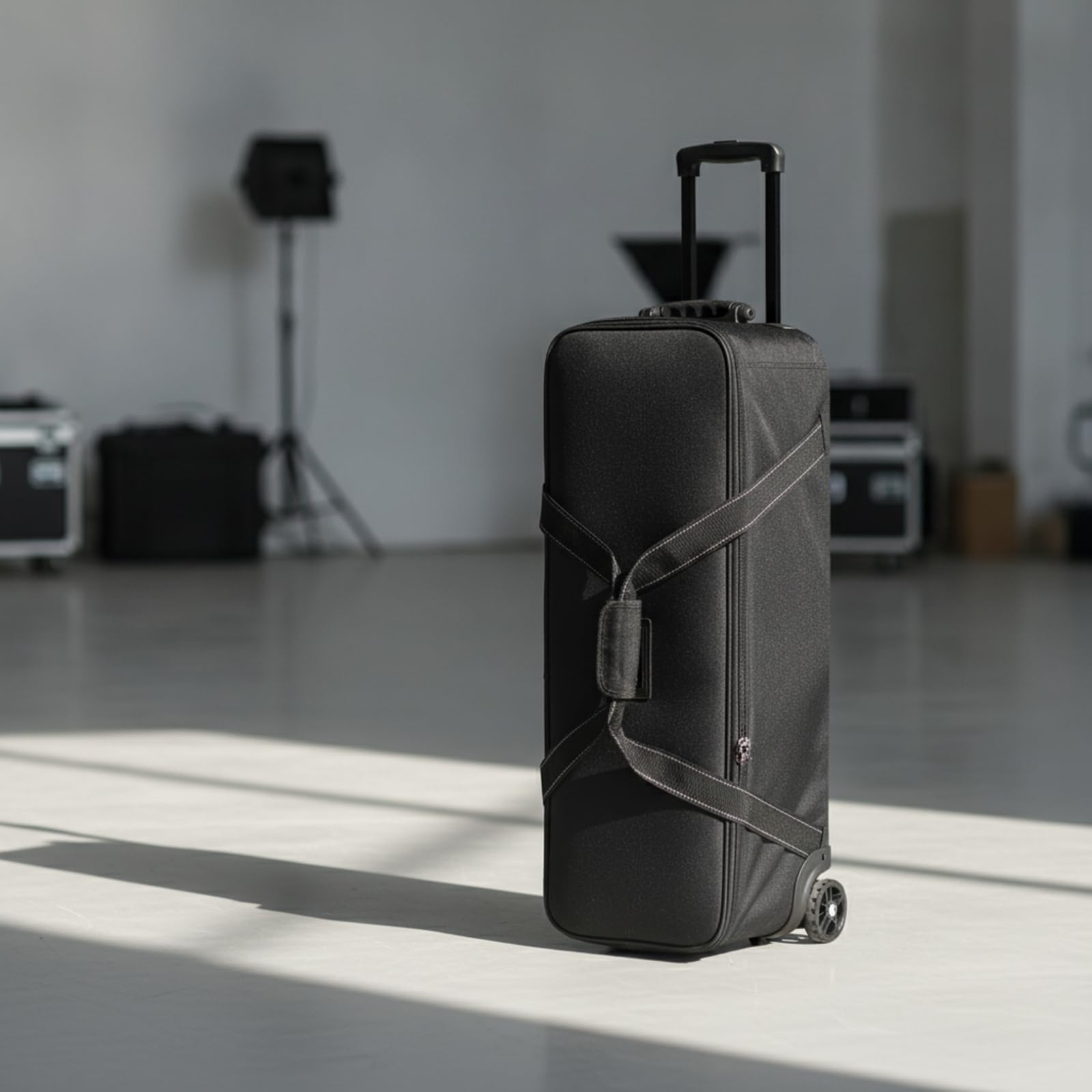 Camera Rolling Case Sac Photo Valise Trolley Boîtier Transport Intérieur Rembourré Modulable Revêtement Étanche Nylon, 84cm Noir, 84cm