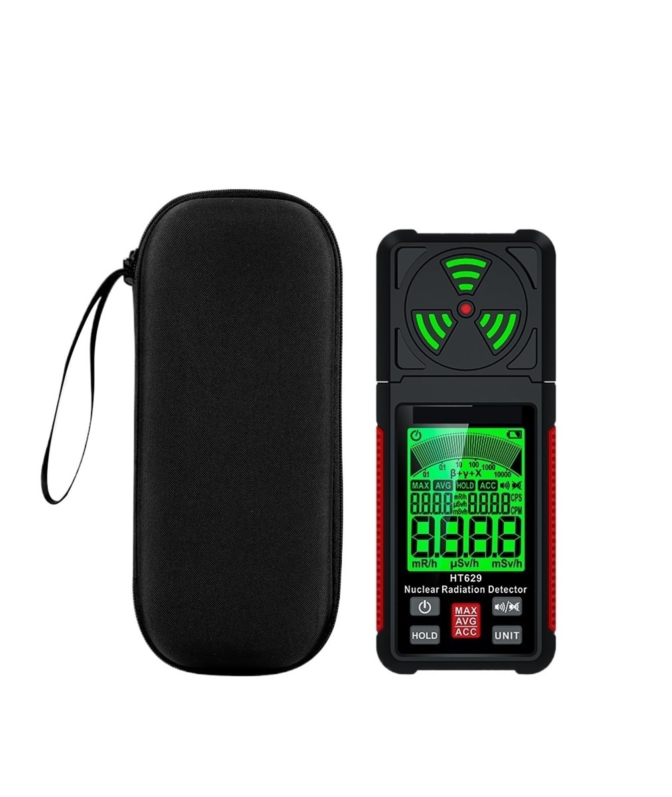 HT629 Contador Geiger Detector de radiación nuclear Dosímetro personal Probador de rayos X de rayos X Mármol