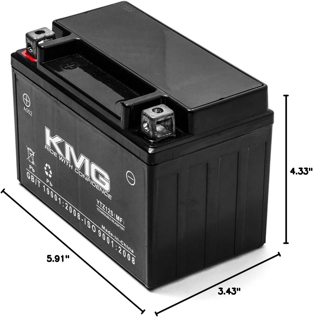 KMG YTZ12S-2A Sealed Maintenance Free Battery 12V Powersport Motorcycle Scooter ATV