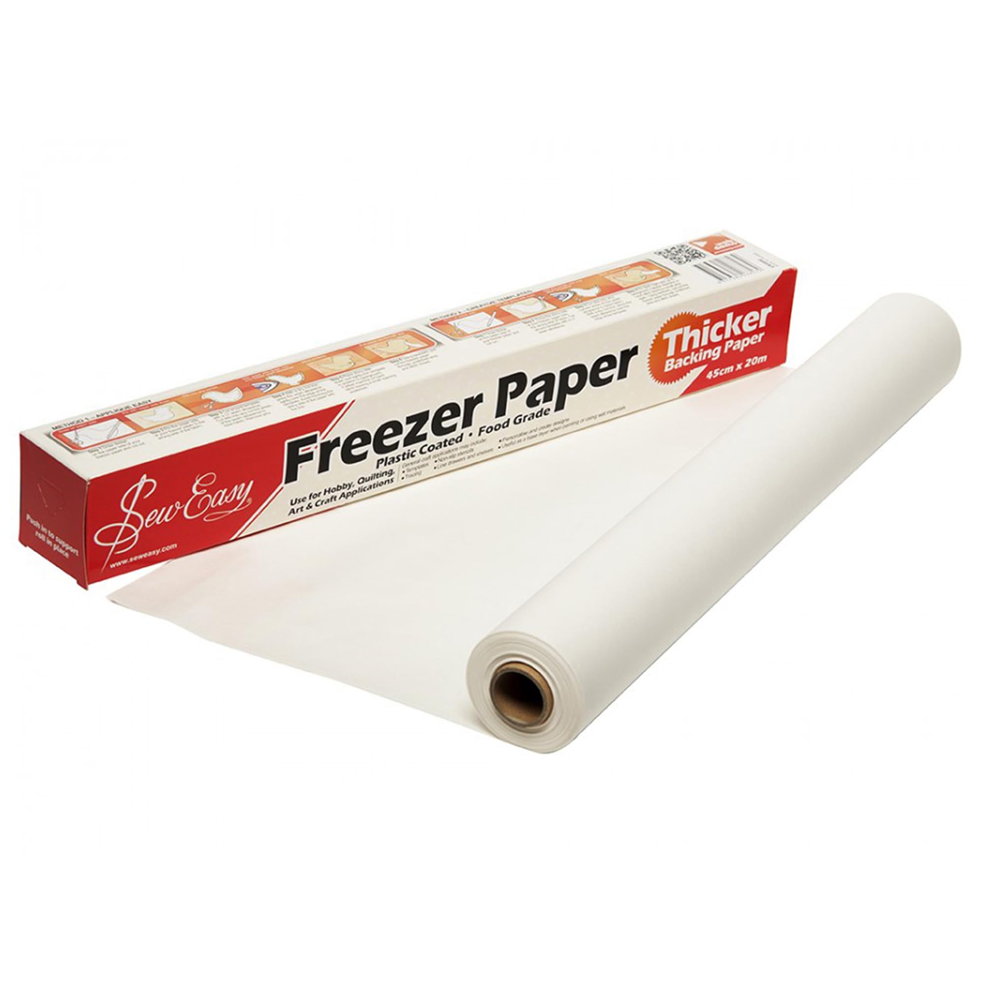 Sew Easy Plastic Coated Freezer Pattern Quilting Paper, Natural, 12.1m x 381mm ER9991