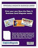 Vista 1 de 3 hojas magnéticas para tarjetas de visita imprimibles por inyección de tinta. Tarjetas precortadas. 30 tarjetas en total