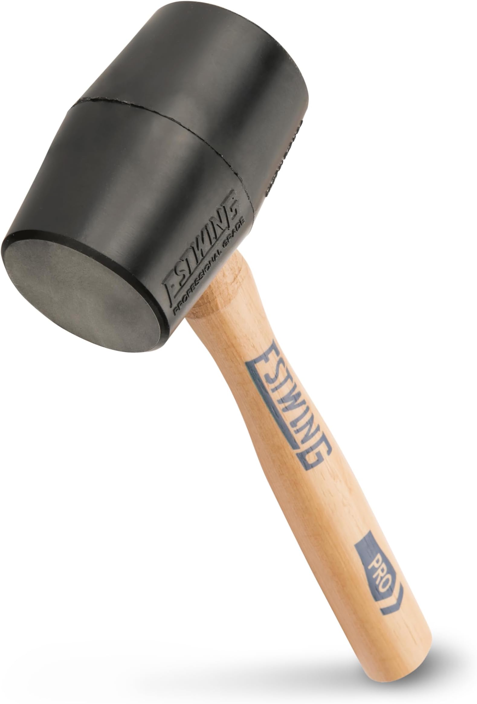 ESTWING Deadhead Rubber Mallet - 12 oz Soft-Face Hammer with Bounce Resistant Head & Hickory Wood Handle - DH-12