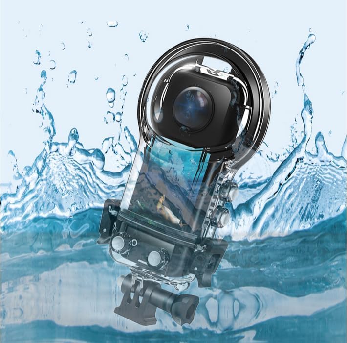 Waterproof Housing Case for Insta360 X5,50M Dive Case Protective Underwater Shell with Bracket Mount Adapter Accessories