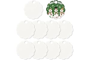 10 Pack Sublimation Ornaments Blanks Acrylic Lace Round 3.2"