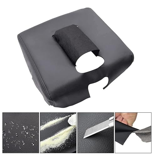 Secosautoparts Black Leather Center Console Leather Lid Armrest Cover Replacement Compatible With Chevy Silverado Gmc Sierra 2014 2015 2016 2017 2018 Black Made By Quality Automotive Pvc Leather #TOP4