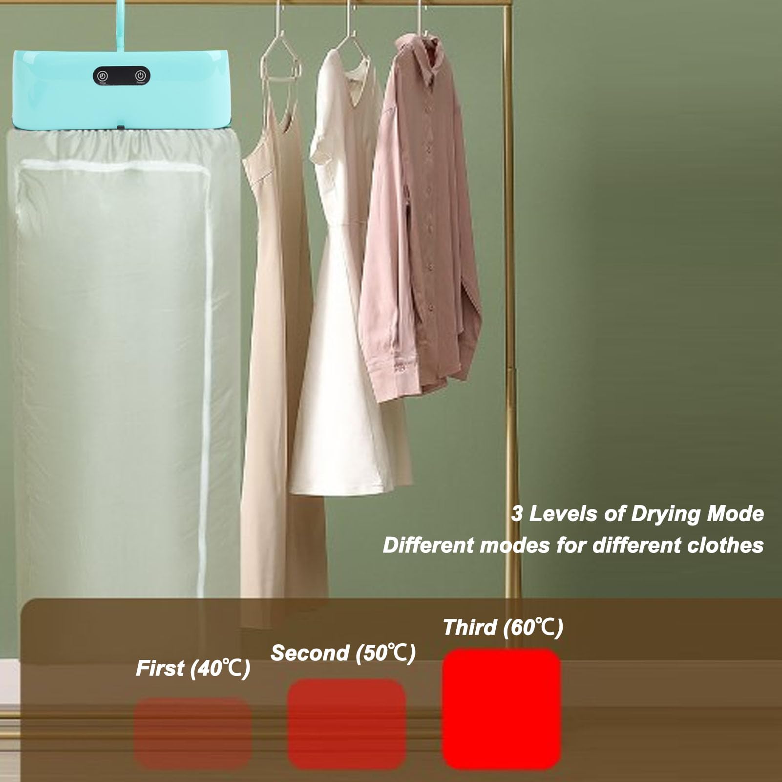 Mini Secadora de Ropa, Secadora de Ropa Portátil con Avanzado de Circulación de Aire Caliente, Secadora Eléctrica Compacta para Viajes, Ventilador de Aire (Enchufe europeo