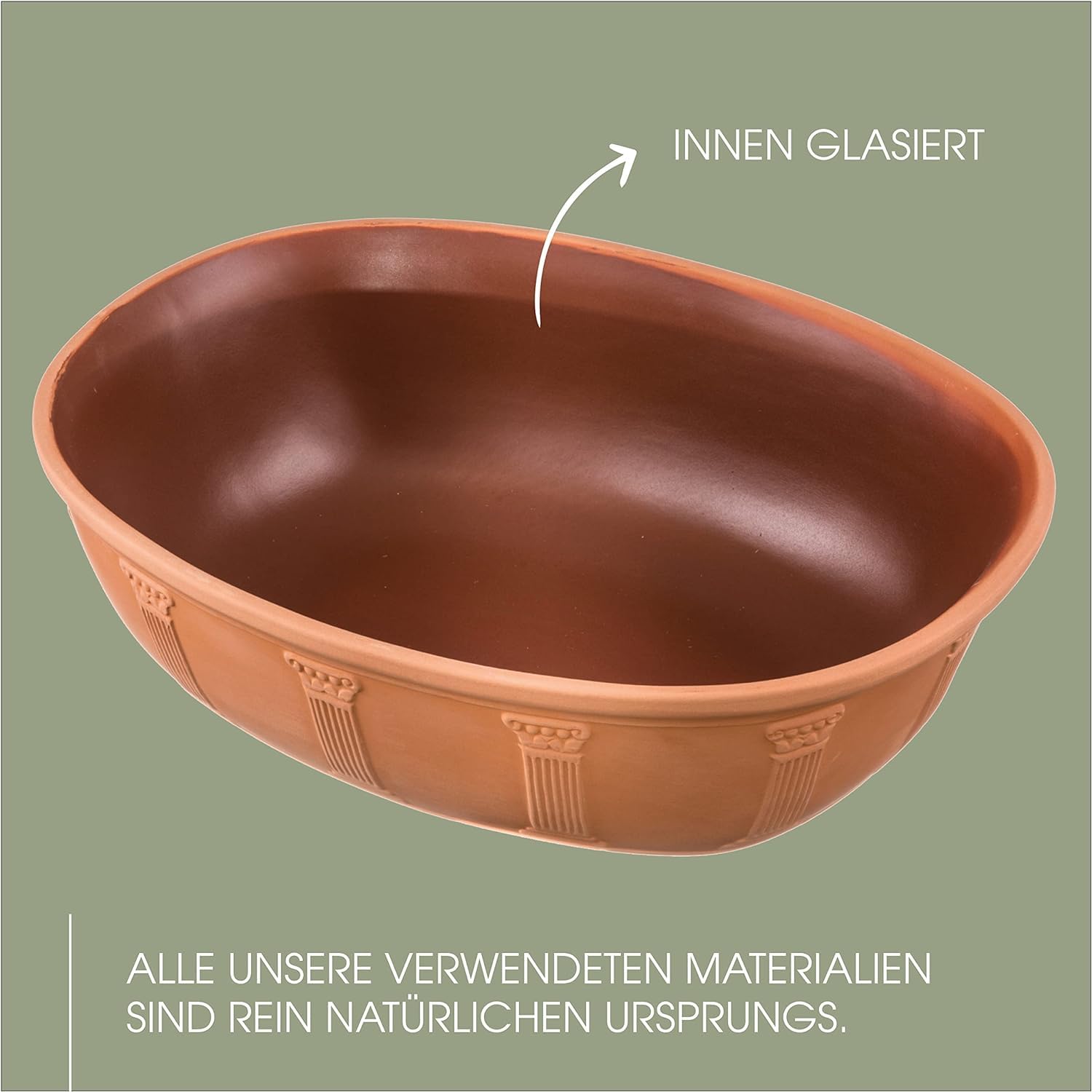 Römertopf Pentola a Vapore in Ceramica ca. 7 Litri – Vaporiera da Forno per Verdure, Pesce e Carne, Cottura Sana senza Grassi, Marrone, dal 1967