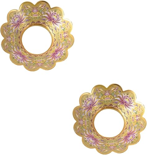 Artibetter Bandeja redonda Xiangluwei, bandeja de incienso vintage, soporte para cuello, bandeja de incienso para cenizas de flores, bandeja de